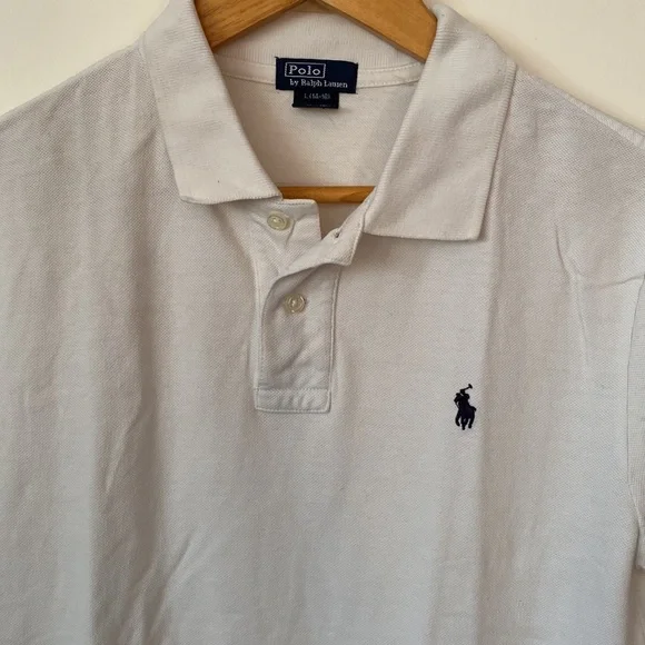 Ralph Lauren Teens Polo Shirt White AU14-16 Cotton Pre Owned GC - Picture 2 of 11